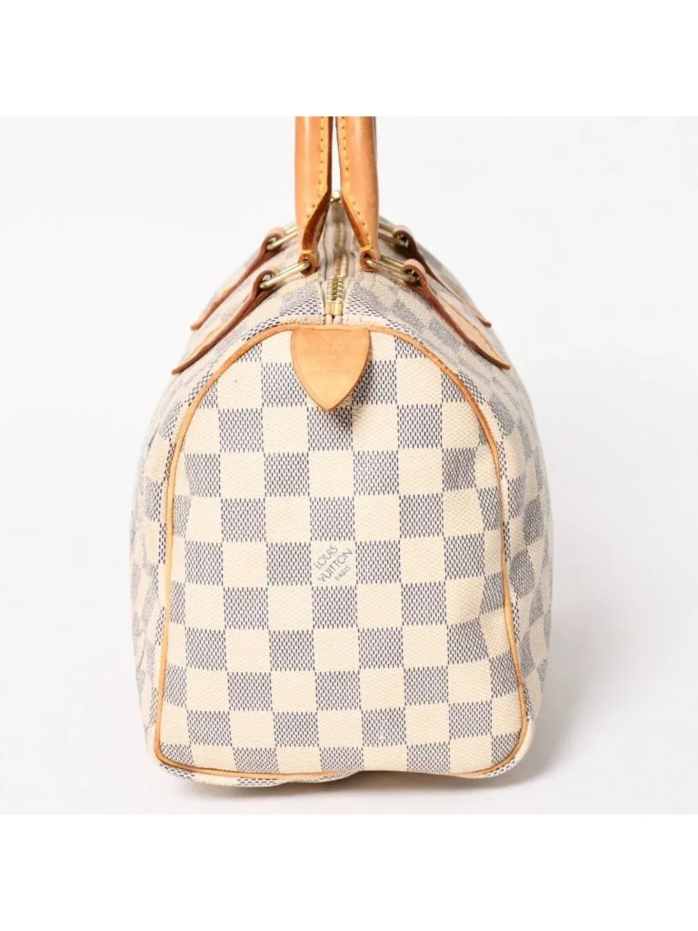 Louis Vuitton Handbag Speedy 25 Damier Azur White Navy